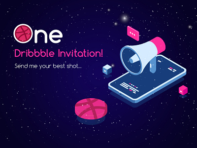 1 Dribbble Invitation creative gateway giveway invitation