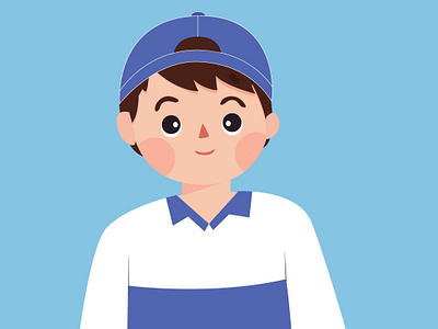 Blue Boy blue boy cap child design friend ilustration play shirt vector