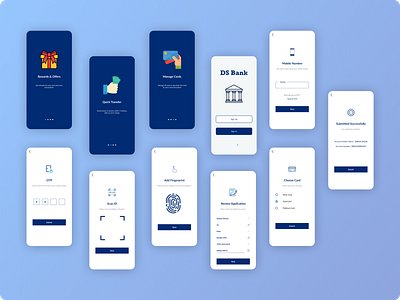 Onboarding Screens bank design figma figmadesign mobile onboarding onboarding screens onboarding ui ui uidesign