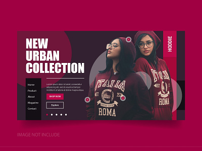 Purple Online Shop Landing Page design dribbble girls hoddie landing landingpage marketing modern page purple shop social template templates urban web