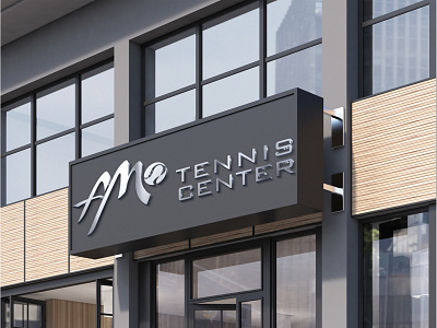 Logo for tennis center branding logo typography