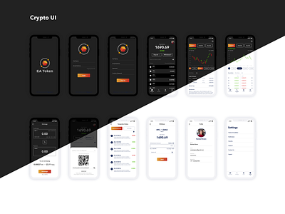 Crypto App UI 2018 behance dailyui design dribbble madewithadobexd prototype ui ui ux ui ux design uidesign uiux user experience user interface ux