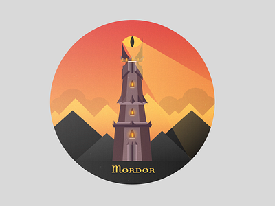 Sauron Eye eye flat illustration illustrator lord of the rings minimal mordor sauron