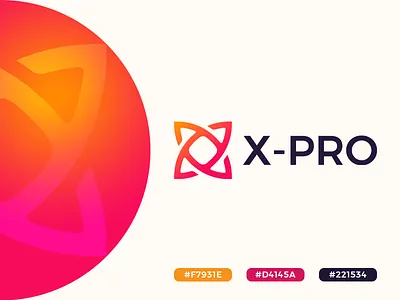 Xpro - Logo app branding clean colorful colors design geometric icon identity logo logodesign mark minimal modern ui