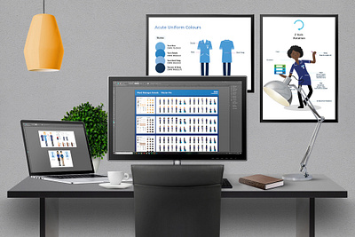 Character illustration system for NHS Professionals brand illustration branding character design design illustration illustration system vector