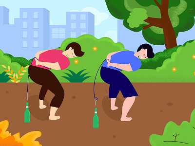 Lomba Memasukkan Paku ke Botol celebration flat design game graphic design holiday illustration independence independenceday indonesia kemerdekaan landing page lomba national people race tournament ui vector web design