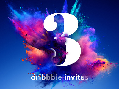 I've got 3 dribbble invites! draft dribbble dribbble invitation dribbble invite dribbble invites explosion get drafted invitation invitations invite powder smoke