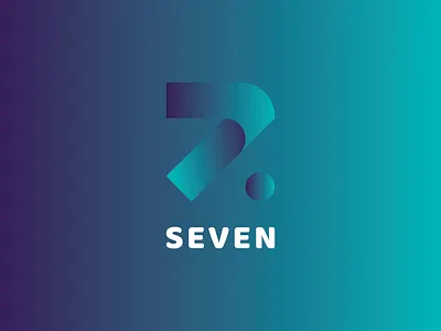 Seven app 3d adobe app clean clear design designer fade illustrator number seven typography ui ux vector