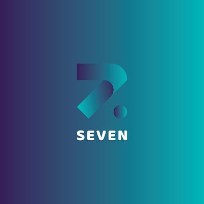 Seven app 3d adobe app clean clear design designer fade illustrator number seven typography ui ux vector