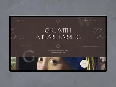 Mirada art gallery glitch grid history interaction minimalism museum navigation obys photo scroll slider typography ui ux web webdesign