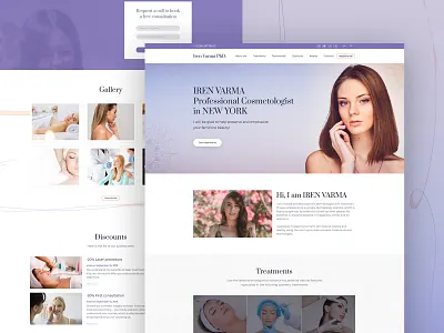 Cosmetologist Website Template beautiful beautiful girl beauty behance fantasy follow us idea like project responsive template template design web website website concept