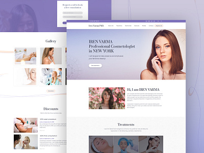 Cosmetologist Website Template beautiful beautiful girl beauty behance fantasy follow us idea like project responsive template template design web website website concept