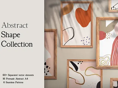 Abstract Shape Collection abstract abstract art abstract design abstract logo abstract shapes abstraction background art background design elements gift cards pastel seamless pattern