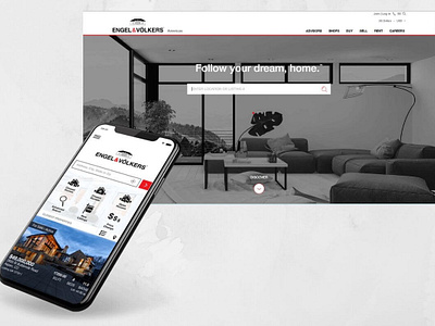 Engel & Völkers app art brand branding clean design graphic design icon identity ios logo minimal mobile ui ux web website