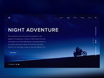 Enjoy The Night - UI Story adventure story ui uiux ux web website webui