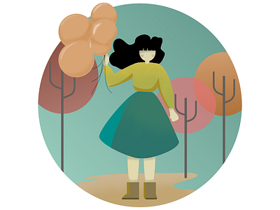 Balloons affinity designer flat illustration vector