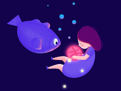 Hello Dribbble illustration