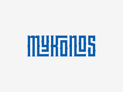 Mykonos design flat graphic deisgn hand lettering lettering logotype type type art typography vector