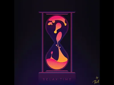 Time for relax adobe art artwork calm dark design designer fade graphic graphicdesign hourglass illustration illustrator lamp light relax time typography vector wax