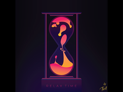 Time for relax adobe art artwork calm dark design designer fade graphic graphicdesign hourglass illustration illustrator lamp light relax time typography vector wax