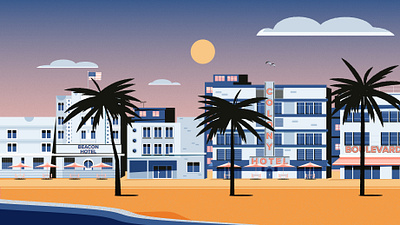 Things You Should Know Before Visiting Miami city cityscape design editorial editorial illustration illustration illustrator miami miami vice minimal ocean drive town vector
