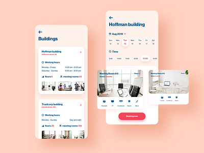 Meeting room booking concept agenda app booking calendar clean dashboard design filter interface list management meeting meeting room meetup mobile planning room shedule ui ux