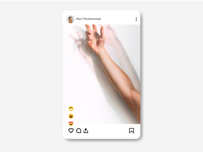 Example of Instagram Emotion Expression Design Project