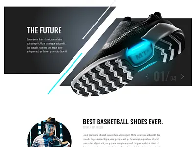 Nike Hyper Adapt concept interface landing page sneakers ui ux webdesign