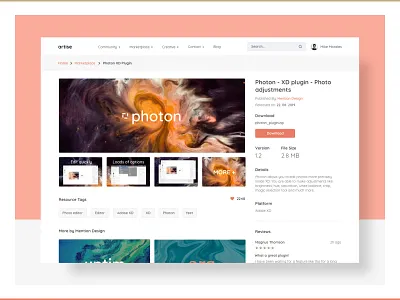 Product Detail Page design marketplace pastel ui uiux ux web webdesign website