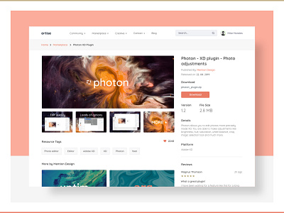 Product Detail Page design marketplace pastel ui uiux ux web webdesign website