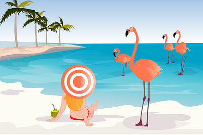 Summertime illustration vector