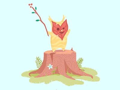 Korok from Breath of the Wild botw character colorful design illustration legend of zelda procreate app video game zelda