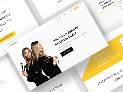 Beauty App Landing Page beauty app branding clean custom web design custom web development design landing page landing page design marketplace ui ux website