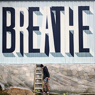 Breathe breathe grafitti lululemon mural vancouver