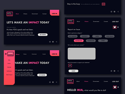 Active Society design invisionstudio ui ui design uidesign ux web website website design