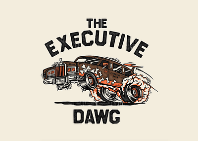 The Executive 80s browns car cleveland designspiration hot rod hotrod illustration ohio screenprint shirt design vintage