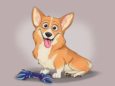 sweet kai pup character character design concept art design digital painting dog illustration photoshop photoshop art portrait portrait art sketch