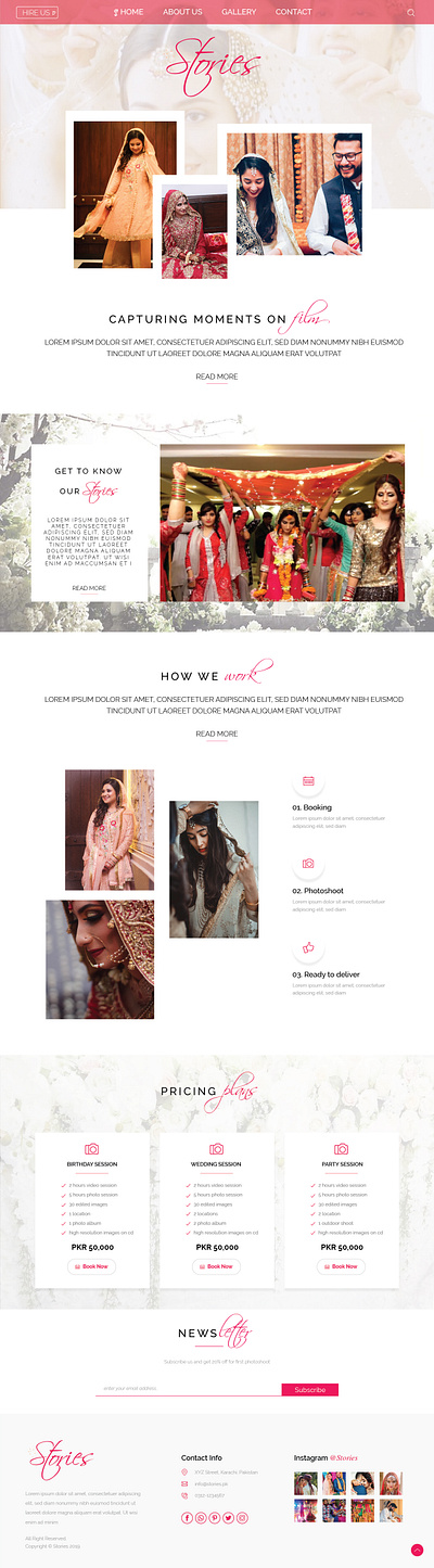 Stories Web Design events moments photograhy ui design website design webstie wedding