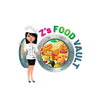 ZsFoodVault LogoDesign cartoon character logo logodesign vault