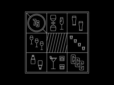 Classic Car Club Menu Icons 76 alcohol automotive branding cocktails icon icon set illustration menu wine