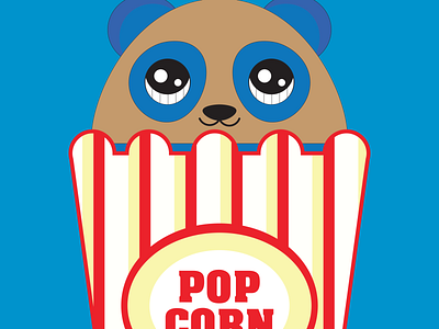 Pop Corn Panda design illustration