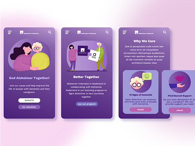 Alzined for Mobile affinity designer design flat illustration mobile ui vector website