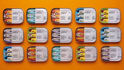 Tesco Finest filet fish illustration mackerel packaging sardine sardines