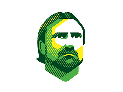 DF daniel farke design face football head illustration line line art linestyle logo norwich city sport sports logo vector