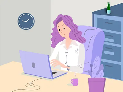 Office Illustration animation businesscard design designer mahabub flyer illustration logo typography ui vector