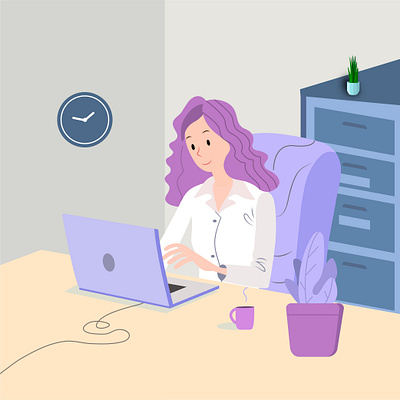 Office Illustration animation businesscard design designer mahabub flyer illustration logo typography ui vector