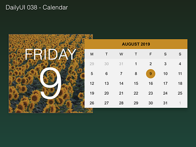 Dailyui 038 - Calendar calendar dailyui dailyui 038