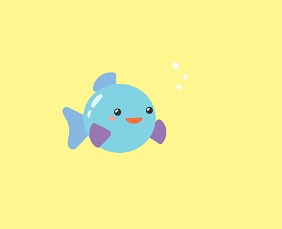 Little fish children illustration