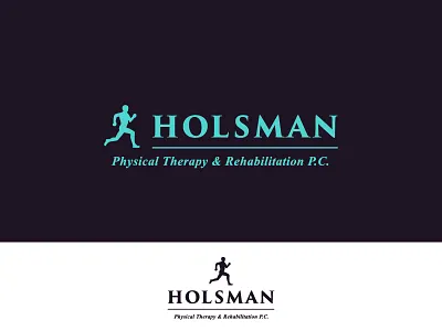 Holsman Logo Redesign blue branding clinic design graphics hospital logo metahumandesign physical physical therapy therapist therapy trajan turquoise typography vector