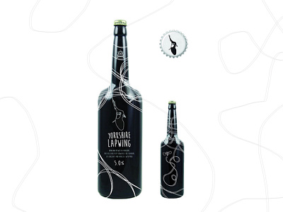 Yorkshire Lapwing beer beer bottle branding craft beer craftbeer leeds logo design packaging packaging design yorkshire